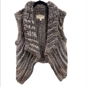 Bagatelle Heritage Faux Fur open front vest, size M